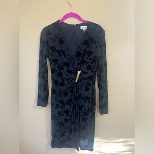 Calvin Klein Long Sleeve Floral Dress